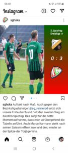 Read more about the article Kreisliga A ! 3:0 Sieg bei der SG Rennerod !